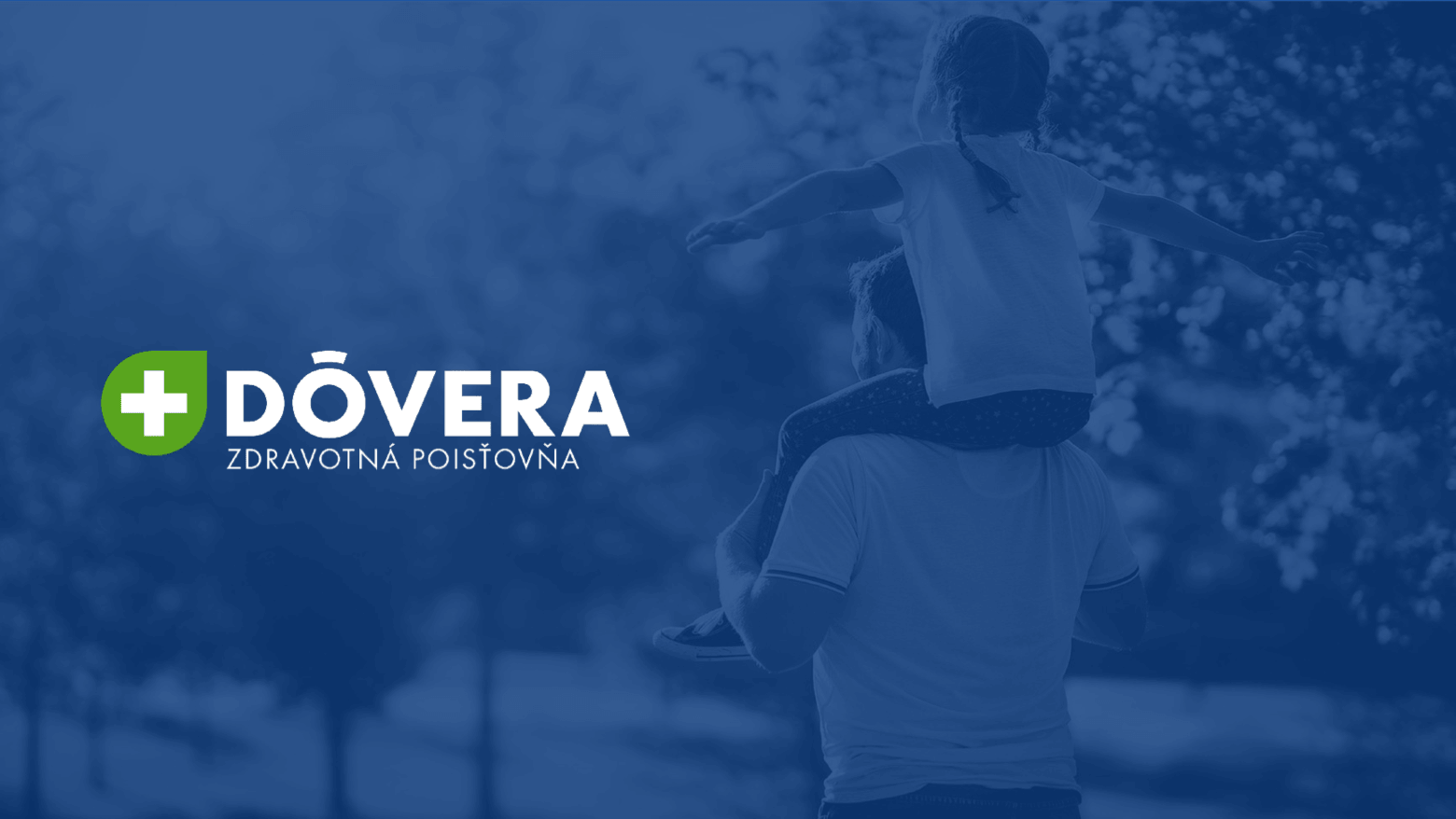 Prezentácia pre Dôvera zdravotnú poisťovňu – úvodný slajd s logom
